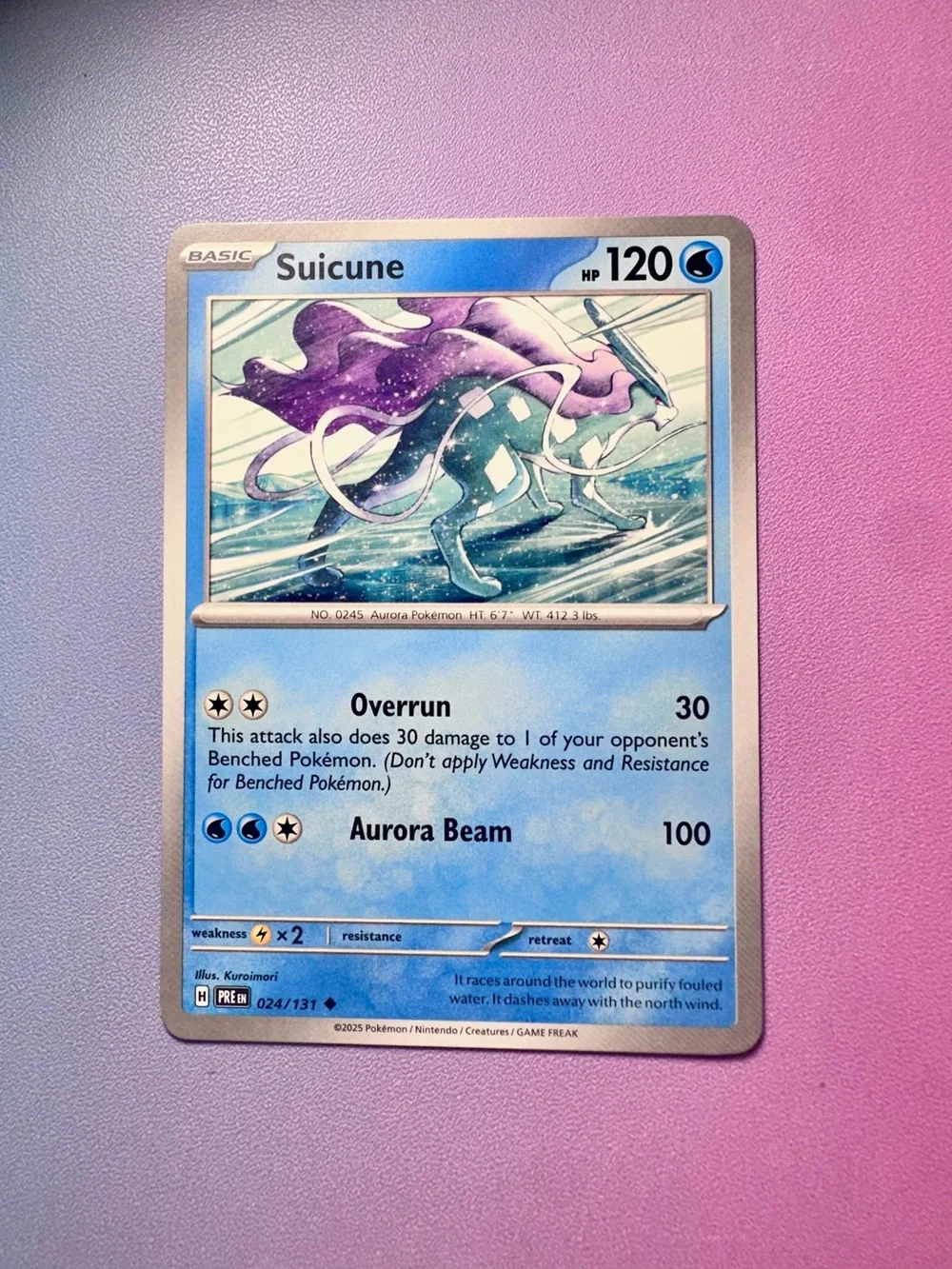 suicune - 024/131 (uncommon) — pokémon: prismatic evolutions
